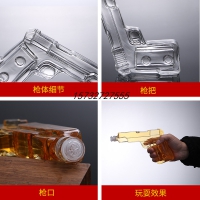 手枪造型玻璃工艺酒瓶创意枪型玻璃白酒瓶异形玻璃工艺酒瓶