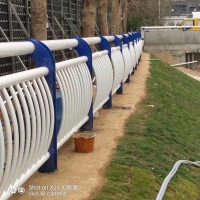 锌钢河堤护栏桥梁基坑防护栏防撞栏杆围档交通安全设施波形防护栏