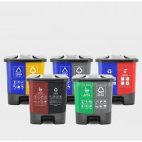 献县瑞达厨余分类塑料脚踏垃圾桶厂家定制