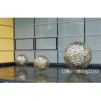 定制户外不锈钢铁艺镂空球圆球花球雕塑广场景观水景创意装饰摆件
