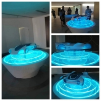 安徽科技展厅 展示不锈钢汽车雕塑 灯光雕塑定制