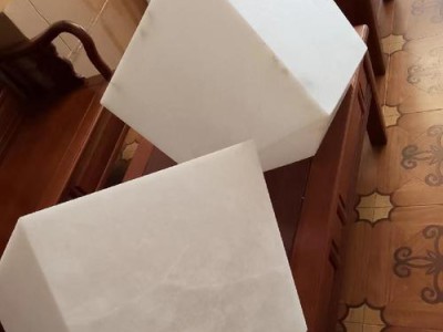 天然云石板材 西班牙雪花石灯罩 三面四面五面盒云石灯罩图5
